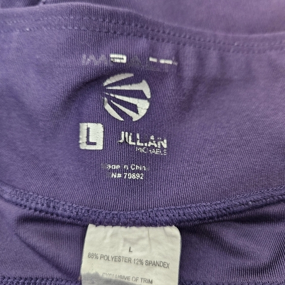 Impact Jillian Michaels Capri Activewear Leggings Purple and‎ Gray Women's Large - Picture 8 of 9
